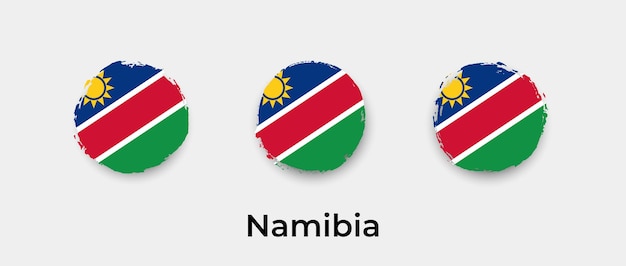 Namibia flag grunge bubbles icon vector illustration