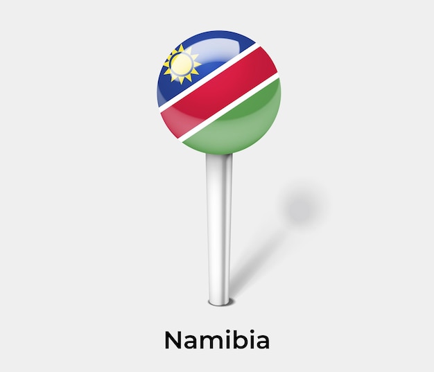 Namibia push pin for map vector illustration