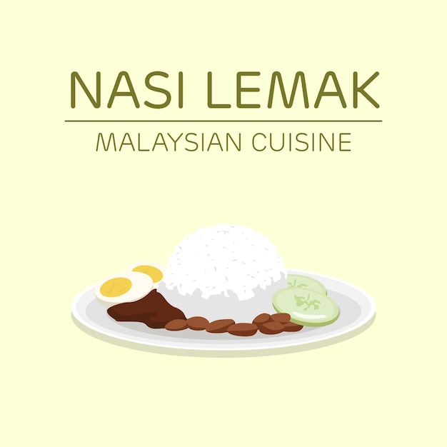 Nasi Lemak Malaysian Cuisine Tradisional Food