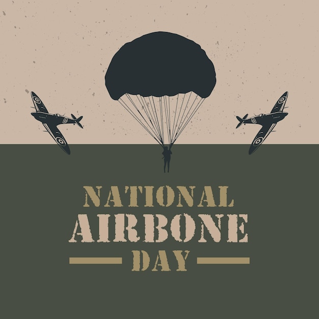 Vector national airborne day design template