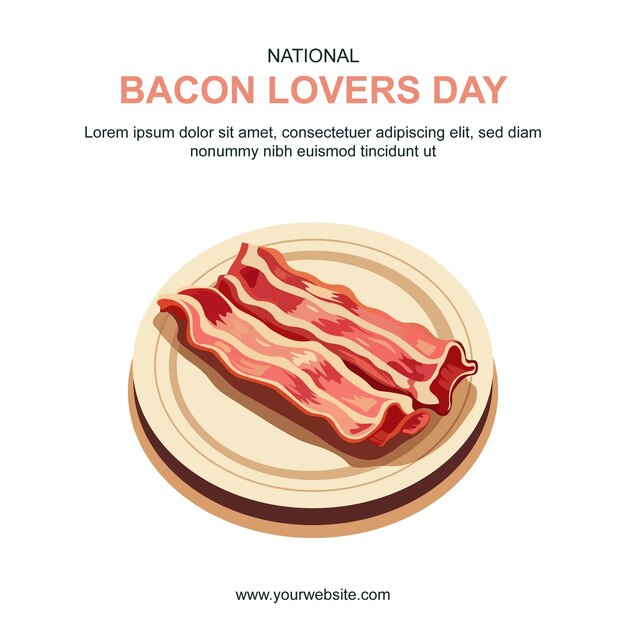 Vector national bacon lovers day background