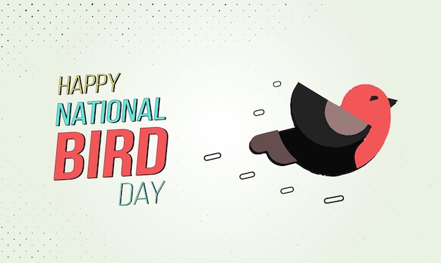 National Bird Day Template. cute bird. modern design