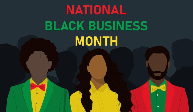 National Black Business Month with people