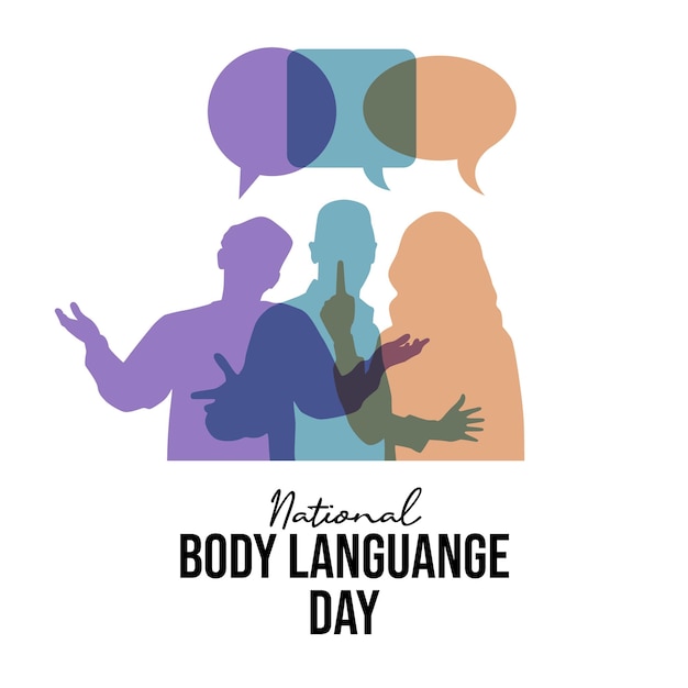 Vector national body language day vector design template good for celebration usage national body language day design flat design eps 10