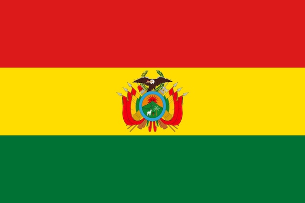 Vector national bolivia flag vector illustration