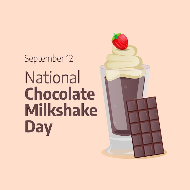 national chocolate milkshake day design template