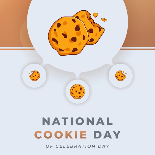 Vector national cookie day celebration vector design illustration for background poster banner advertising