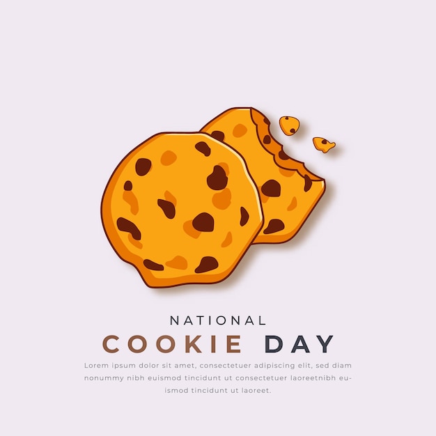 Vector national cookie day paper cut style vector design illustration for background poster banner ads