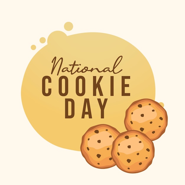 National Cookie Day vector design template good for celebration usage National Cookie Day design flat design eps 10