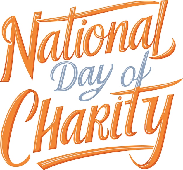 National day of charity vector Art Illustration