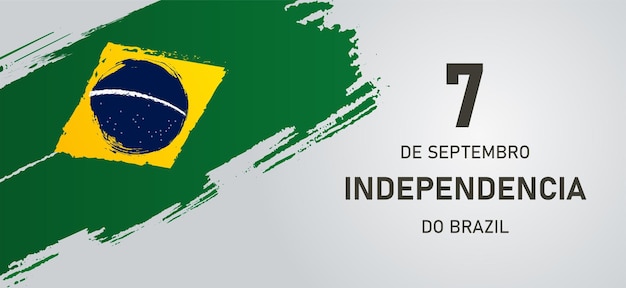 National Day or Independence Day Design for Brazilian Celebration Vector Illustration