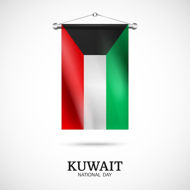 National Day Kuwait. Kuwait flag