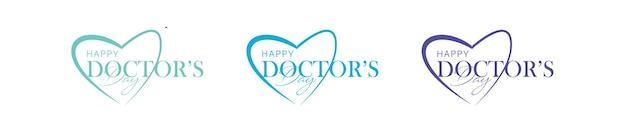 Vector national doctor's day. flat vector hand drawn logo and typography design.