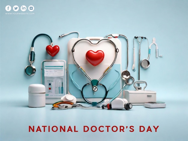 Vector national doctors day background design template