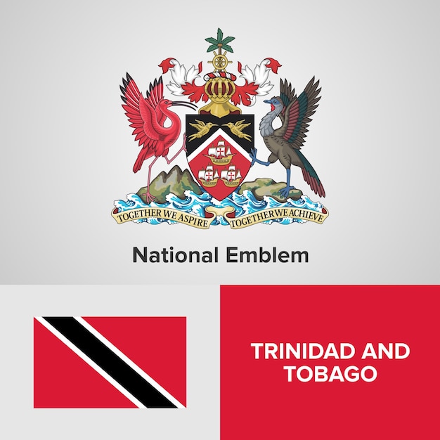 National Emblem and flag 