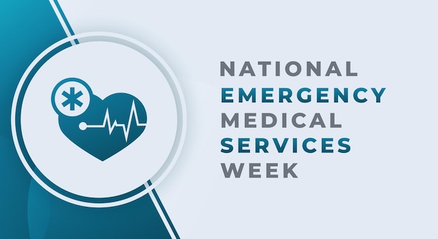 National Emergency Medical Services Week Celebration Design Illustration for Background Poster