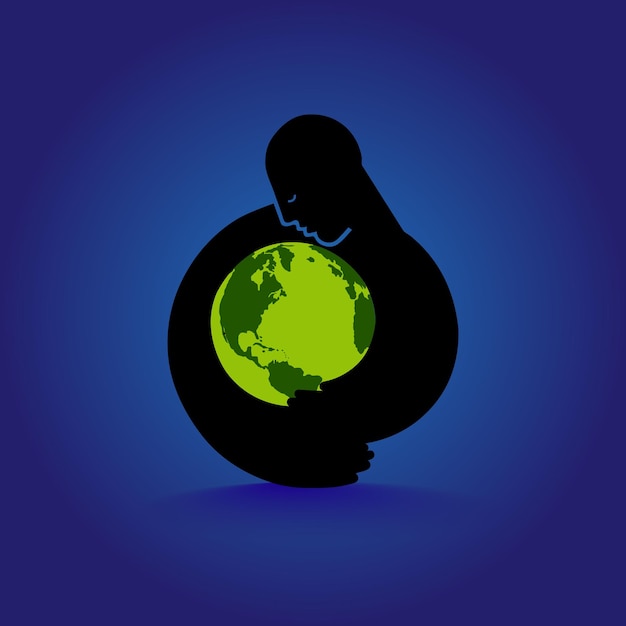 The National Energy Conservation Day concept symbol, Care for the earth and save the peoples