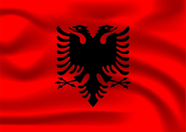 The National Flag of Albania