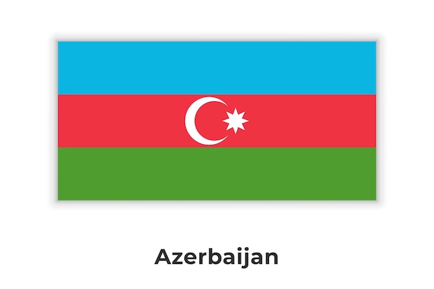 The National flag of Azerbaijan