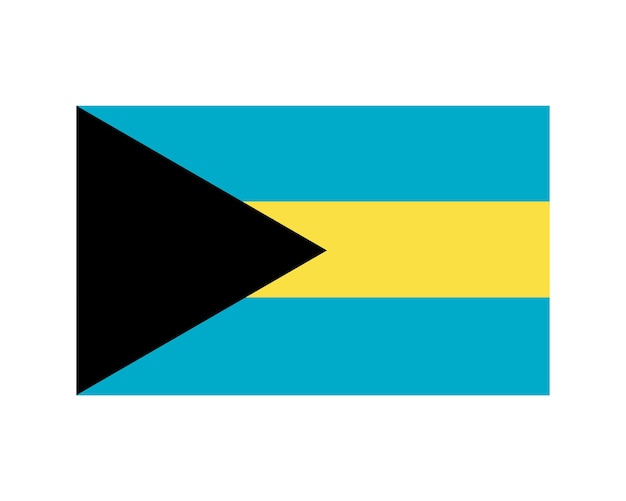 Vector national flag of the bahamas independence day of the bahamas national day vector illustration