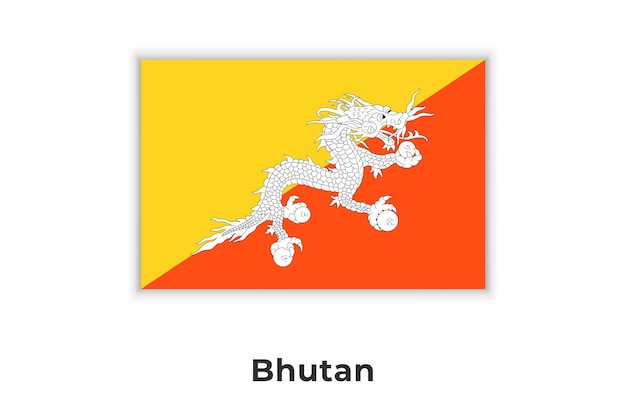 The National flag of Bhutan