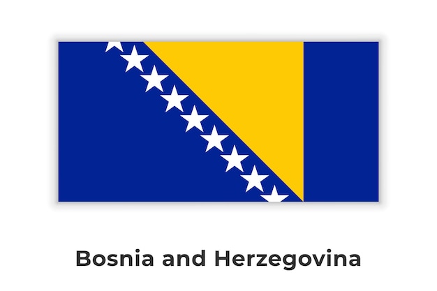 The National Flag of Bosnia and Herzegovina