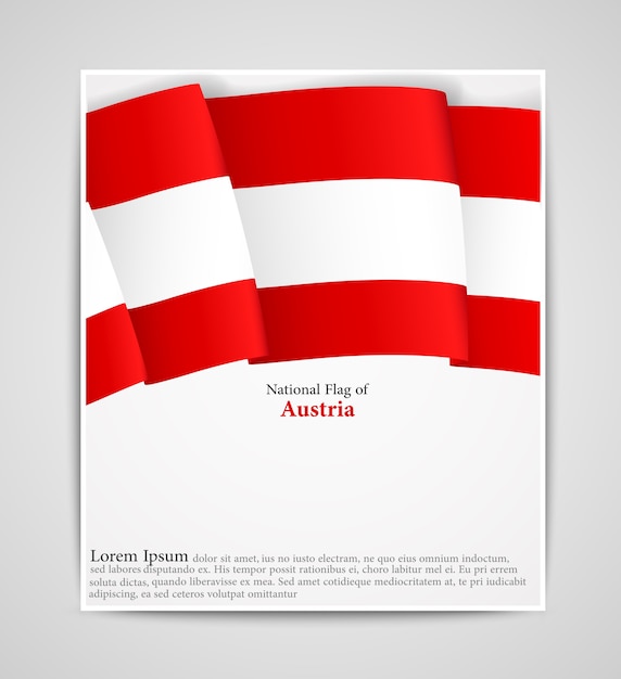 National flag brochure of Austria