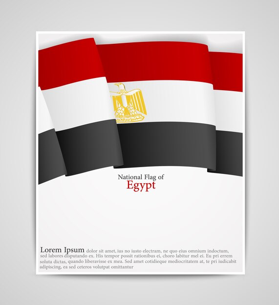 National flag brochure of Egypt