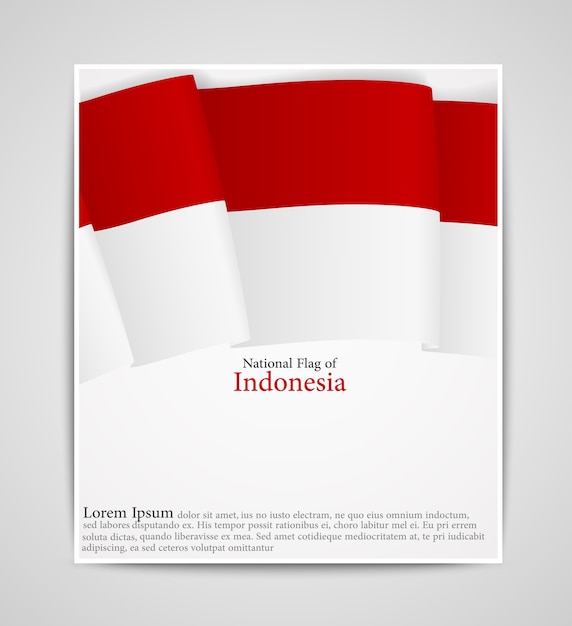 National flag brochure of Indonesia