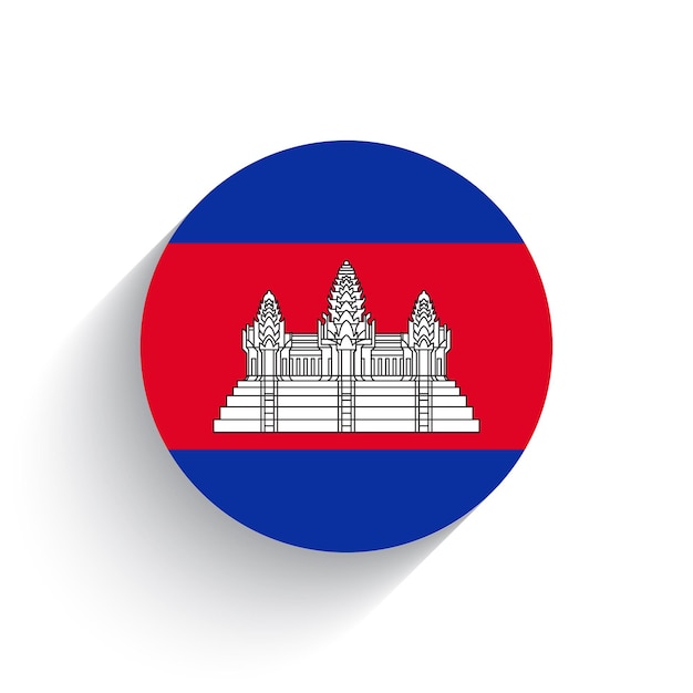 National flag of Cambodia icon vector illustration isolated on white background