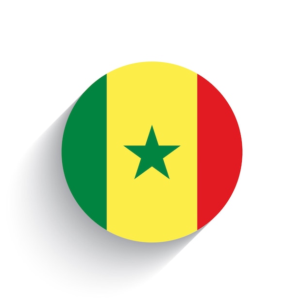 National flag of Senegal icon vector illustration isolated on white background