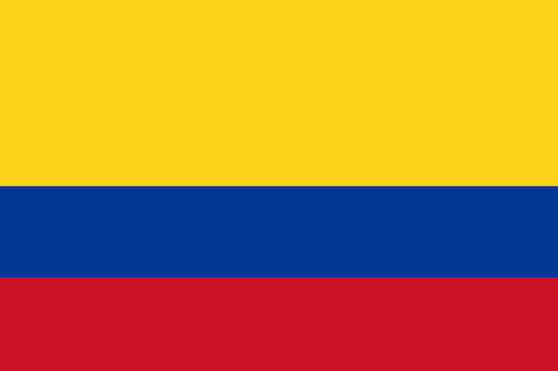 Vector the national flag of the world columbia