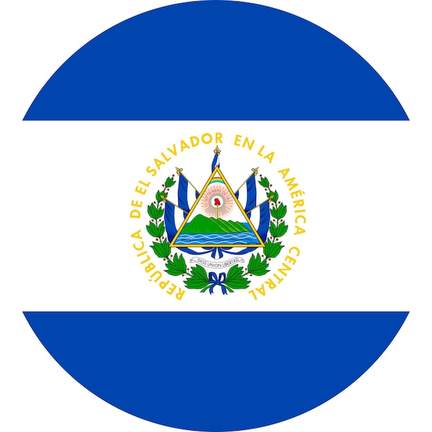 The national flag of the world El salvador