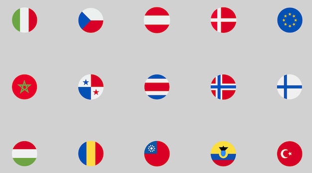 National flags icons