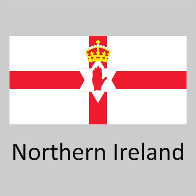 National flags of northern ireland set design flag