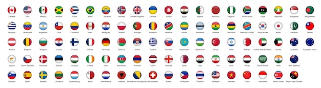 Vector national flags set world flags flags of countries countries flags collection