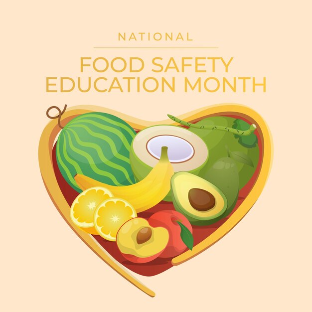 Vector national food safety education month design template