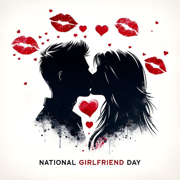 Vector national girlfriends day logo icon