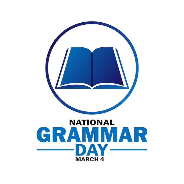 National Grammar Day Vector Template Design Illustration March 4 Suitable for greeting card