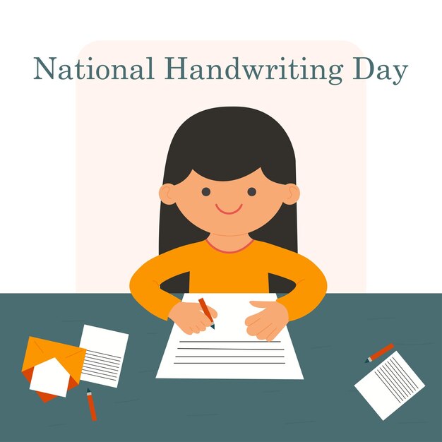 Vector national handwriting day banner vector