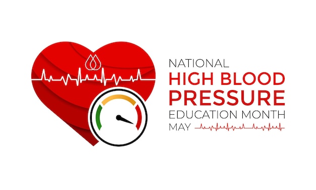 National High Blood pressure education month is observed every year in May Banner poster flyer