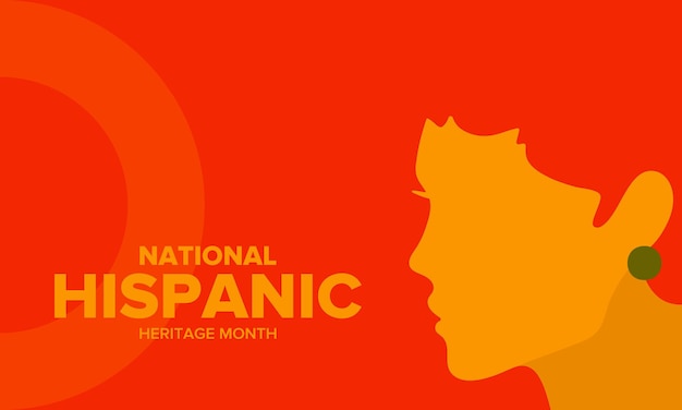 National Hispanic Heritage Month in Autumn Hispanic and Latino Americans culture Vector poster