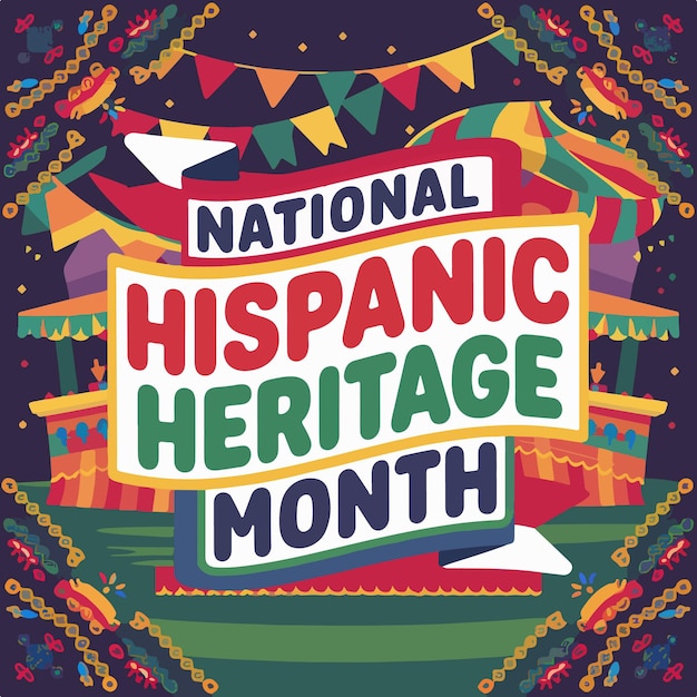 Vector national hispanic heritage month background design vector illustration