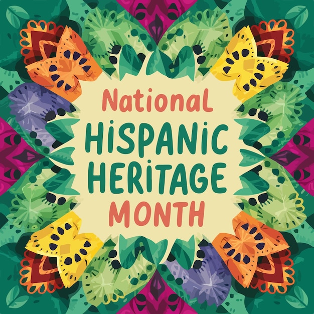 Vector national hispanic heritage month background design vector illustration