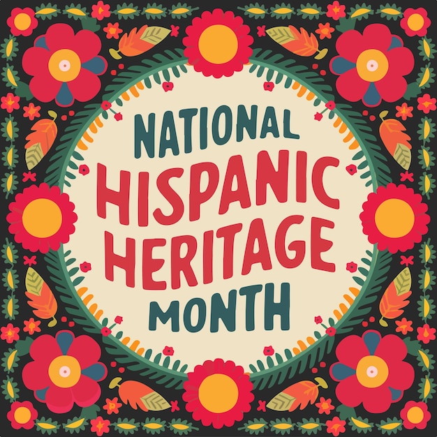 Vector national hispanic heritage month background design vector illustration