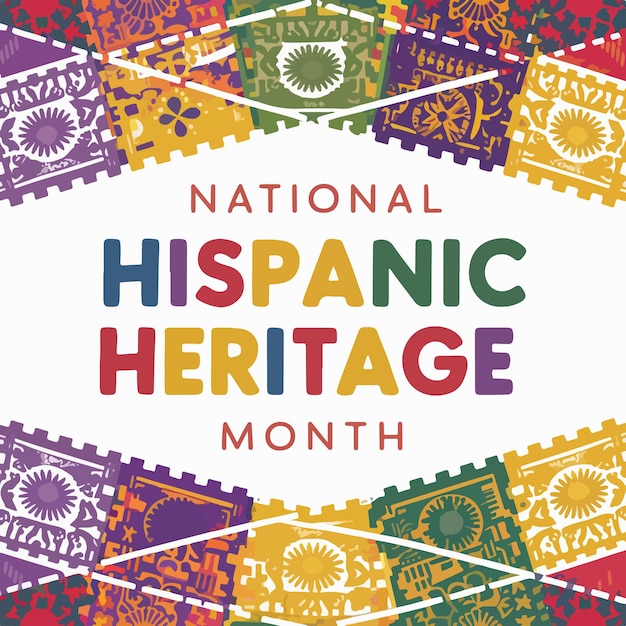 Vector national hispanic heritage month background design vector illustration