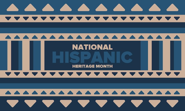 Vector national hispanic heritage month in united states hispanic and latino americans culture vector