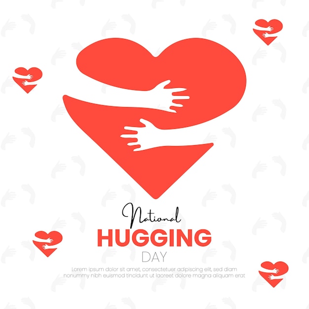 National Hugging Day Social Media Template For Instagram Post Feed