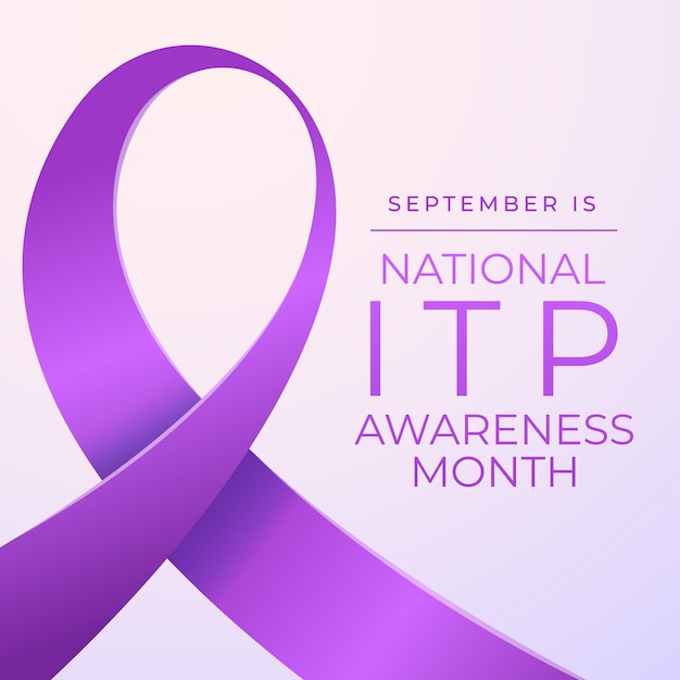 National ITP awareness month design template good for celebration ribbon vector design ribbon illustration eps 10