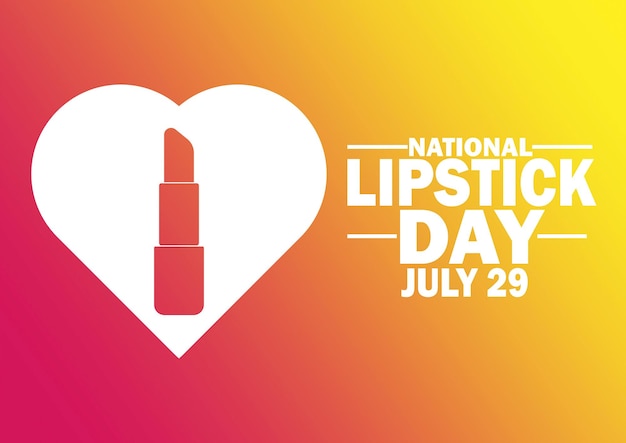 National Lipstick Day Vector Template Design Illustration